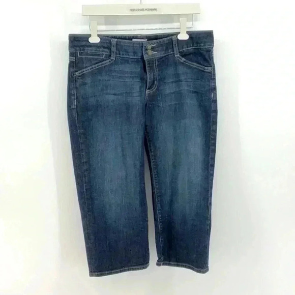 GAP  CURVY FLARE DENIM CAPRI - Picture 1 of 3